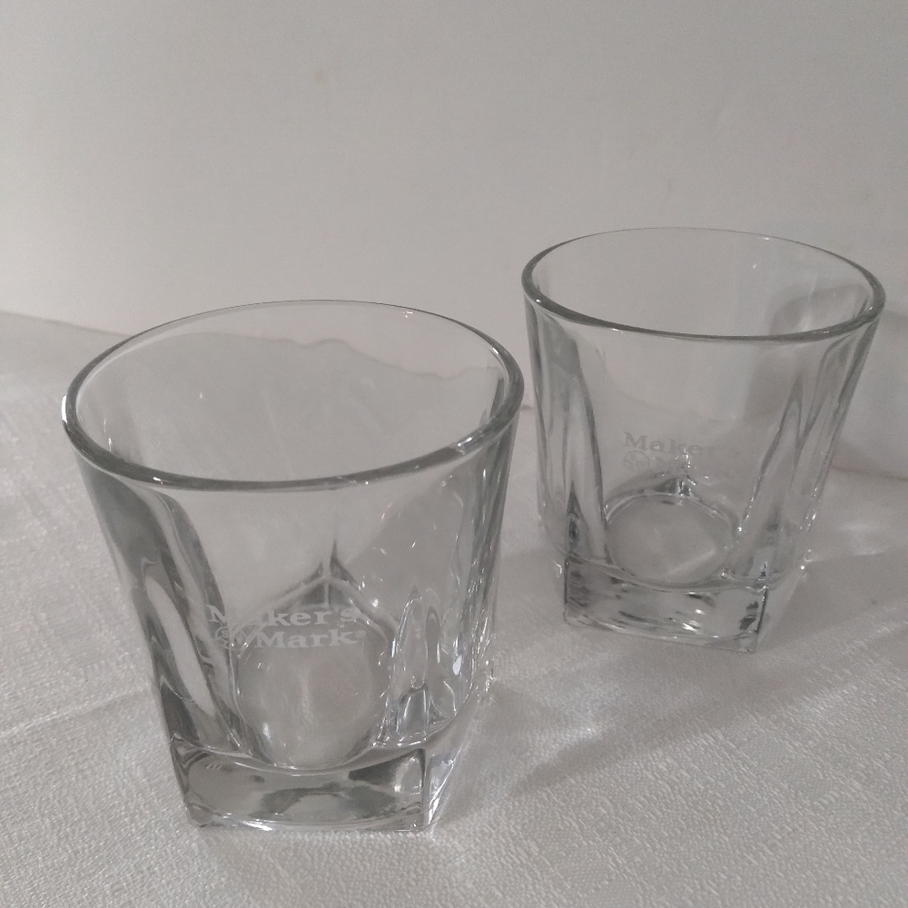 Pair of Maker’s Mark rocks glasses